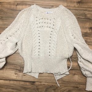 Wild fox tie back sweater